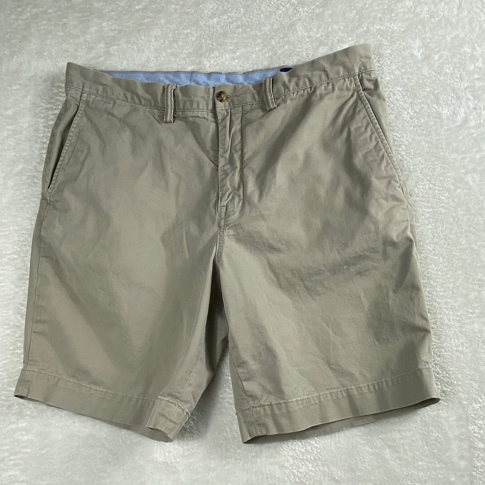 Polo Ralph Lauren Chino Shorts Stretch Classic Fit Khaki Beige Size‎ 34